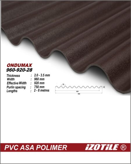 Izotile Ondumax<strong> Maro cu dimensiunile 960x2100 mm (2,02 m²)</strong>