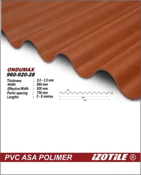 Izotile Ondumax<strong> Терракота 960х2100 мм (2,02м2)</strong>