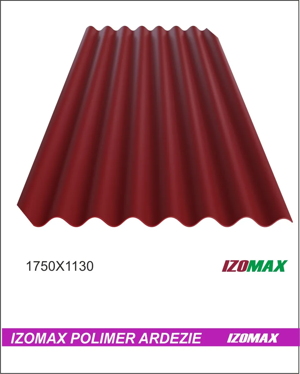 Izomax красный Изомакс полимер цементный шифер<strong> Classic 1.75×1.13 m, красный бордо</strong>