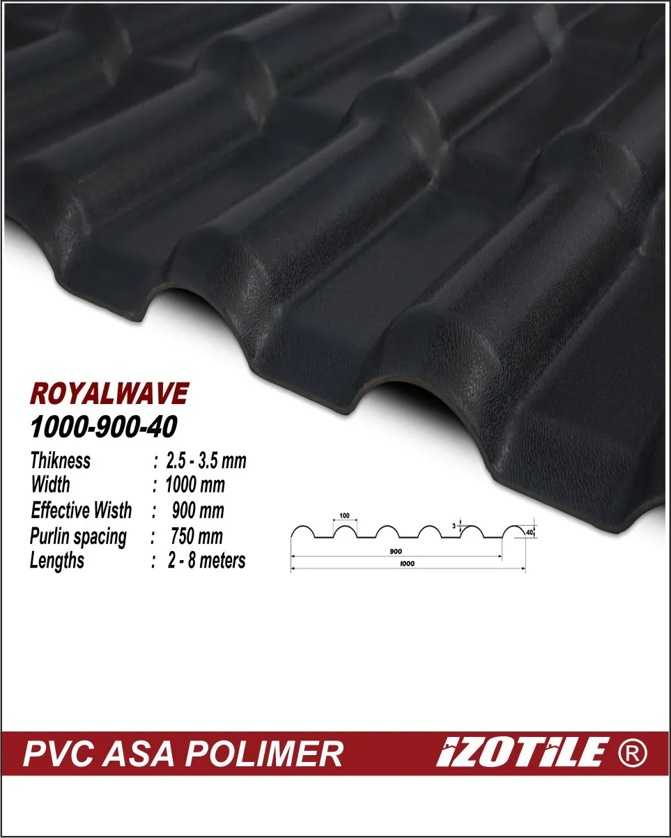 Royalwave antrocite Izotile Royalwave Антроцит 1050х2200 мм (2,31м2)