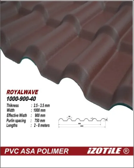 Izotile Royalwawe Шоколадный 1050х2200 мм  (2,31м2)