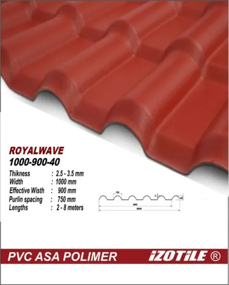 Izotile Royalwave Терракота 1050х2000 мм (2,10м2)